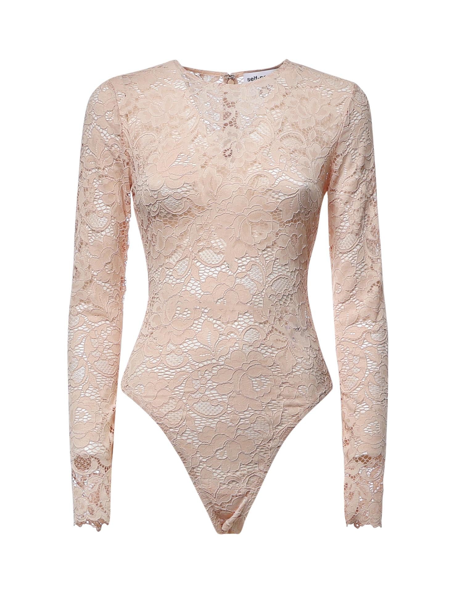Body in pizzo floreale PF26138BS BG SELF-PORTRAIT 