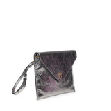Pochette Envelope in pelle metallizzata con logo 104820 A2OTKZ7Q PINKO 