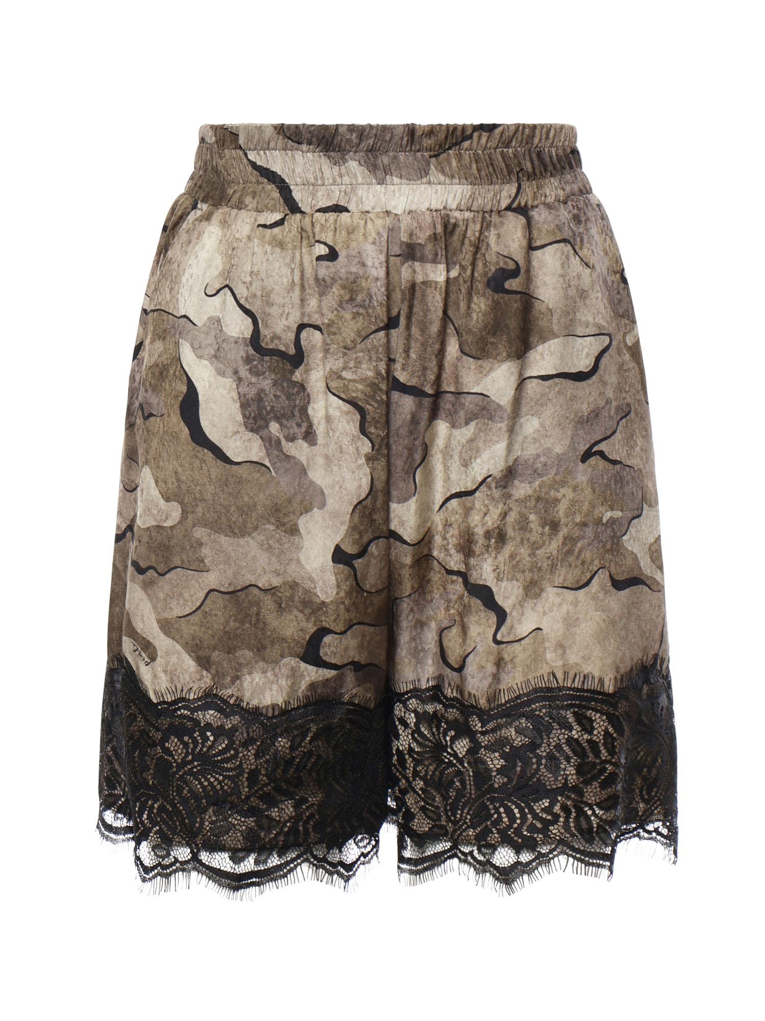 Shorts camouflage con pizzo 107608 A3MYCSZ PINKO 
