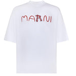 T-shirt in cotone con logo HUMU0223S2 USCY86LOW01 MARNI 