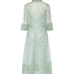 Abito in organza seta con ricamo orchidee 80AAO42F NR018197 GENNY 