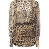 Mini abito Yulia T180155B TNP255ANIMALIER THE ANDAMANE 