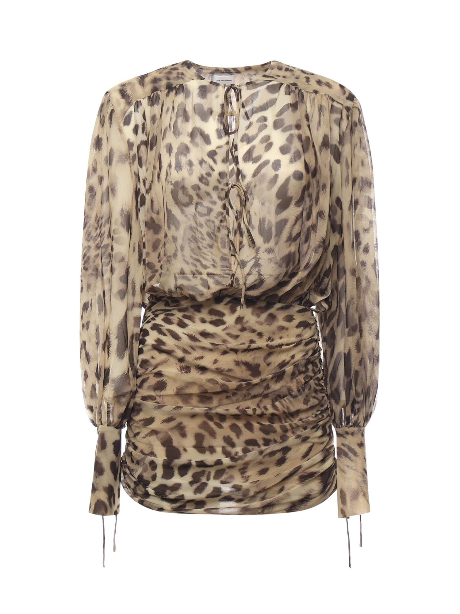 Mini abito Yulia T180155B TNP255ANIMALIER THE ANDAMANE 
