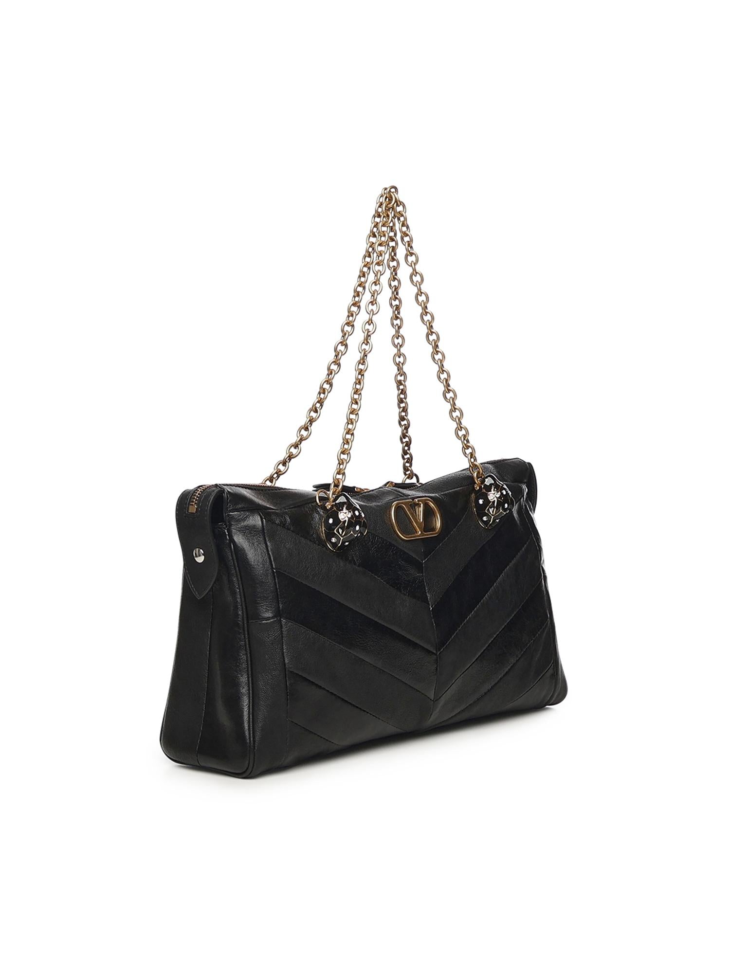 Borsa Panthea in nappa motivo chevron 7W0B0S70 UYF0NO VALENTINO GARAVANI 