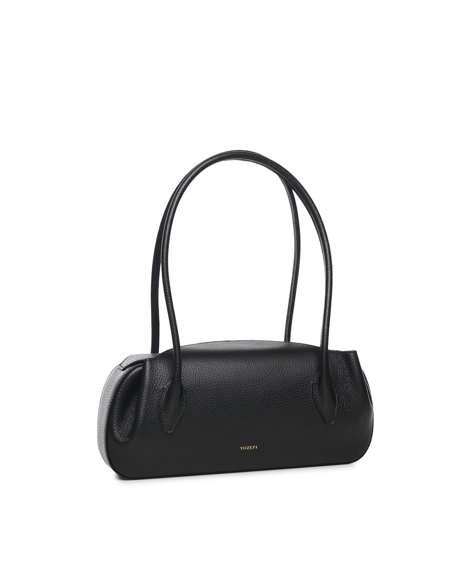 Borsa a spalla Oyster in pelle OYSTER SHOULDER BAG BLACK YUZEFI 