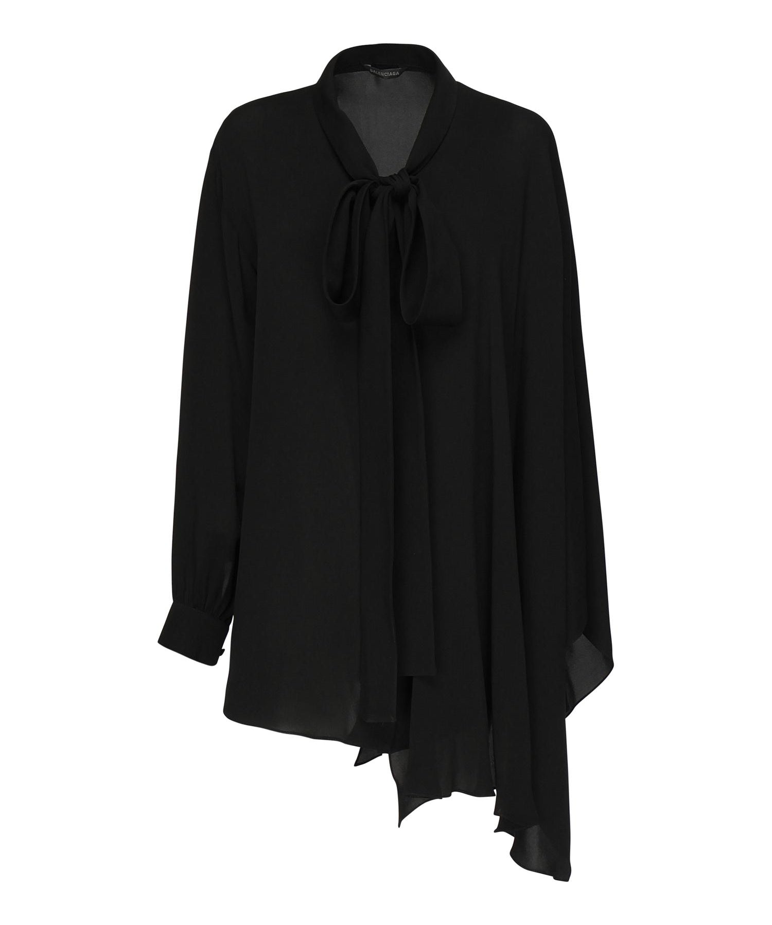 Blusa-sciarpa in georgette di seta 839280 TIN131000 BALENCIAGA 
