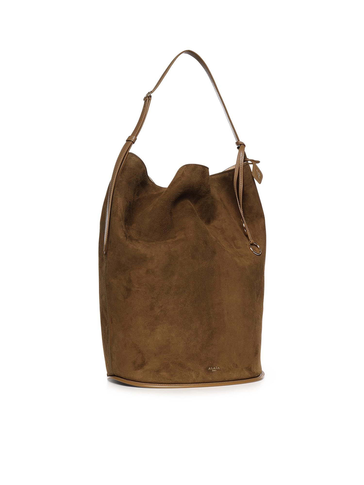 Secchiello Hip Large in suede AA1L6006CA577 A47 ALAIA 