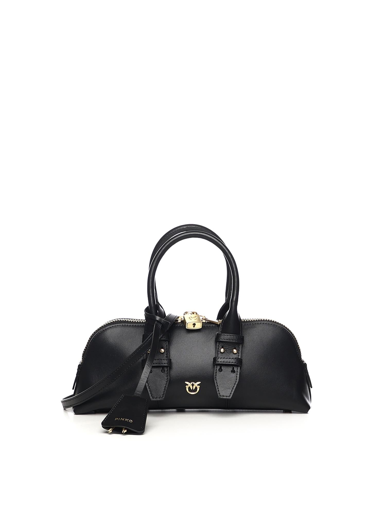 Borsa piccola a mano Escape Bag Baguette in pelle 105334 A0QOZ99V PINKO 