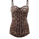 Costume intero con stampa leopardata O9A13J FSGDMHY13M DOLCE & GABBANA 