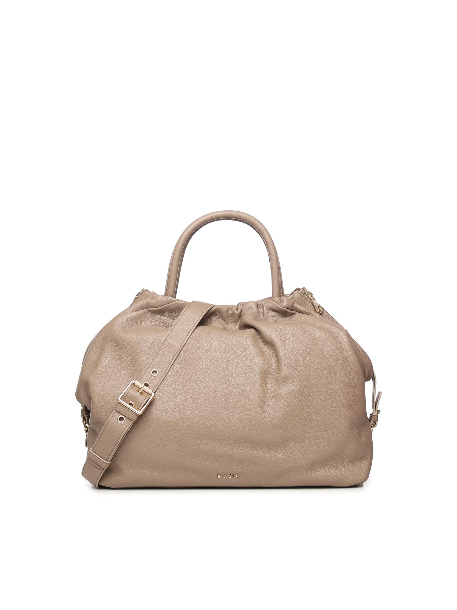 Borsa in pelle con logo BIBP9E701 TAUPE BIASIA 