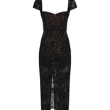 Abito midi in pizzo RS26173MA B SELF-PORTRAIT 