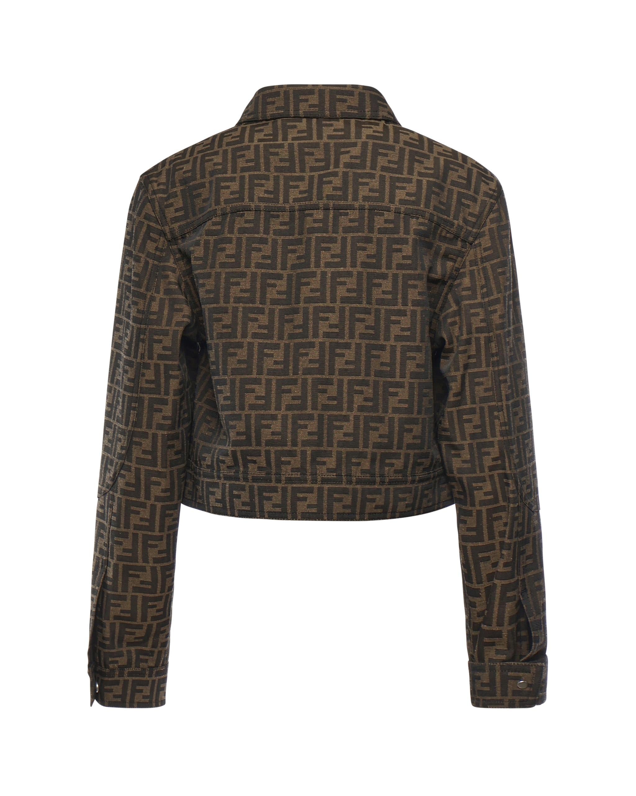 Giacca crop FF Jacquard FJ7818 A5W3F118W FENDI 