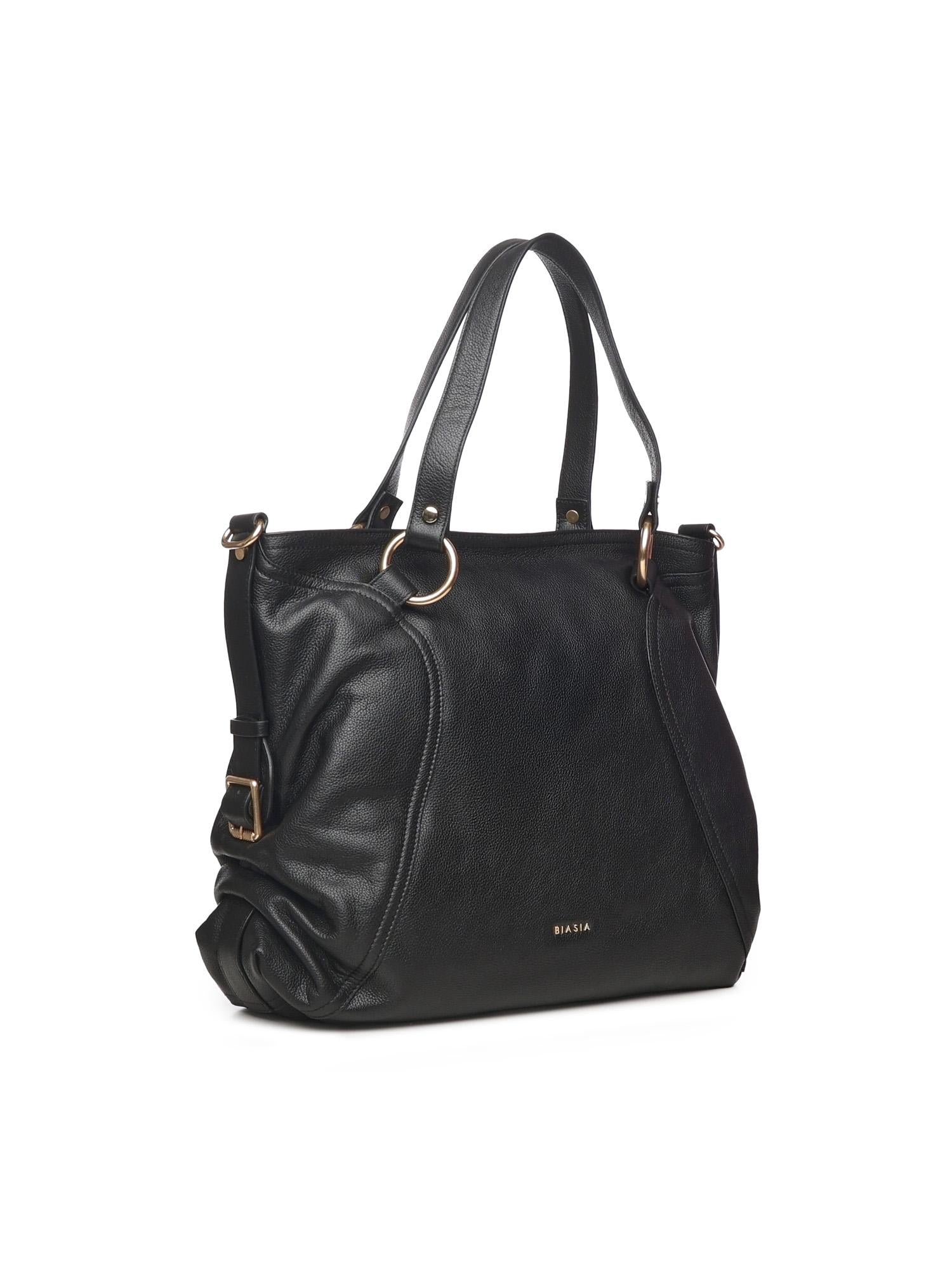 Borsa shopper Weave in pelle BIBP9E601 NERO BIASIA 