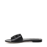 Slide in pelle di vitello e logo CQ0436 AY32980999 DOLCE & GABBANA 