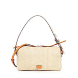 Borsa a spalla in rafia con logo<BR/> 106661 A391HH9O PINKO 