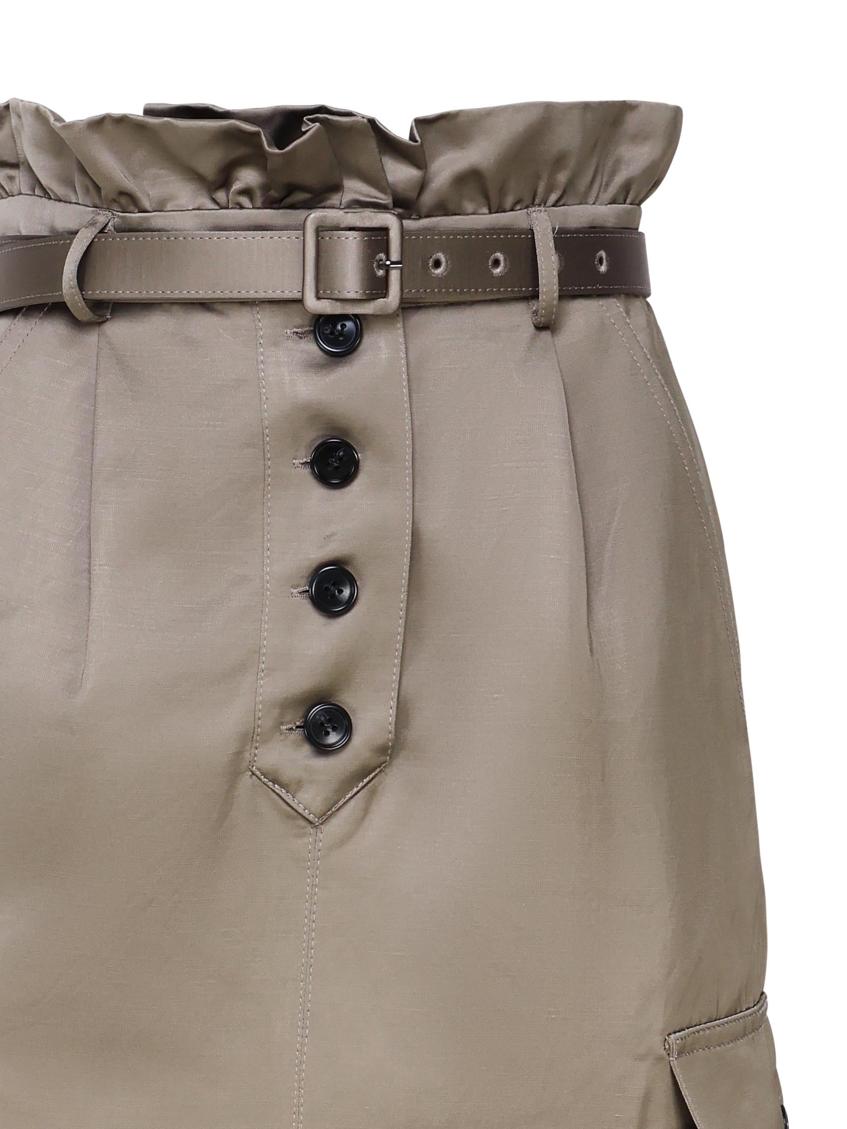 Gonna cargo in satin PF24039S KBG SELF-PORTRAIT 
