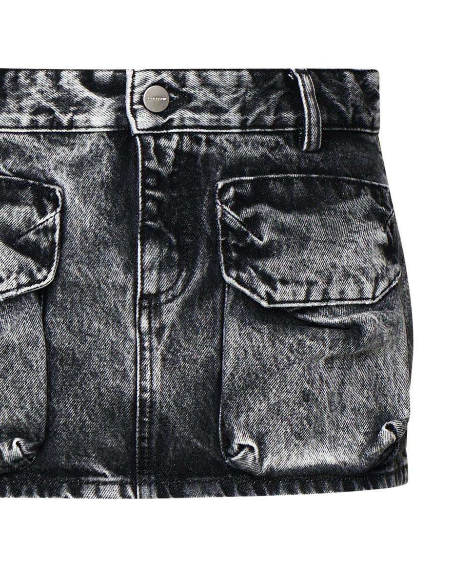 Minigonna effetto aged in denim di cotone GIO 8020 ICON DENIM 