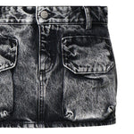 Minigonna effetto aged in denim di cotone GIO 8020 ICON DENIM 