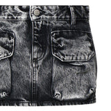 Minigonna effetto aged in denim di cotone GIO 8020 ICON DENIM 