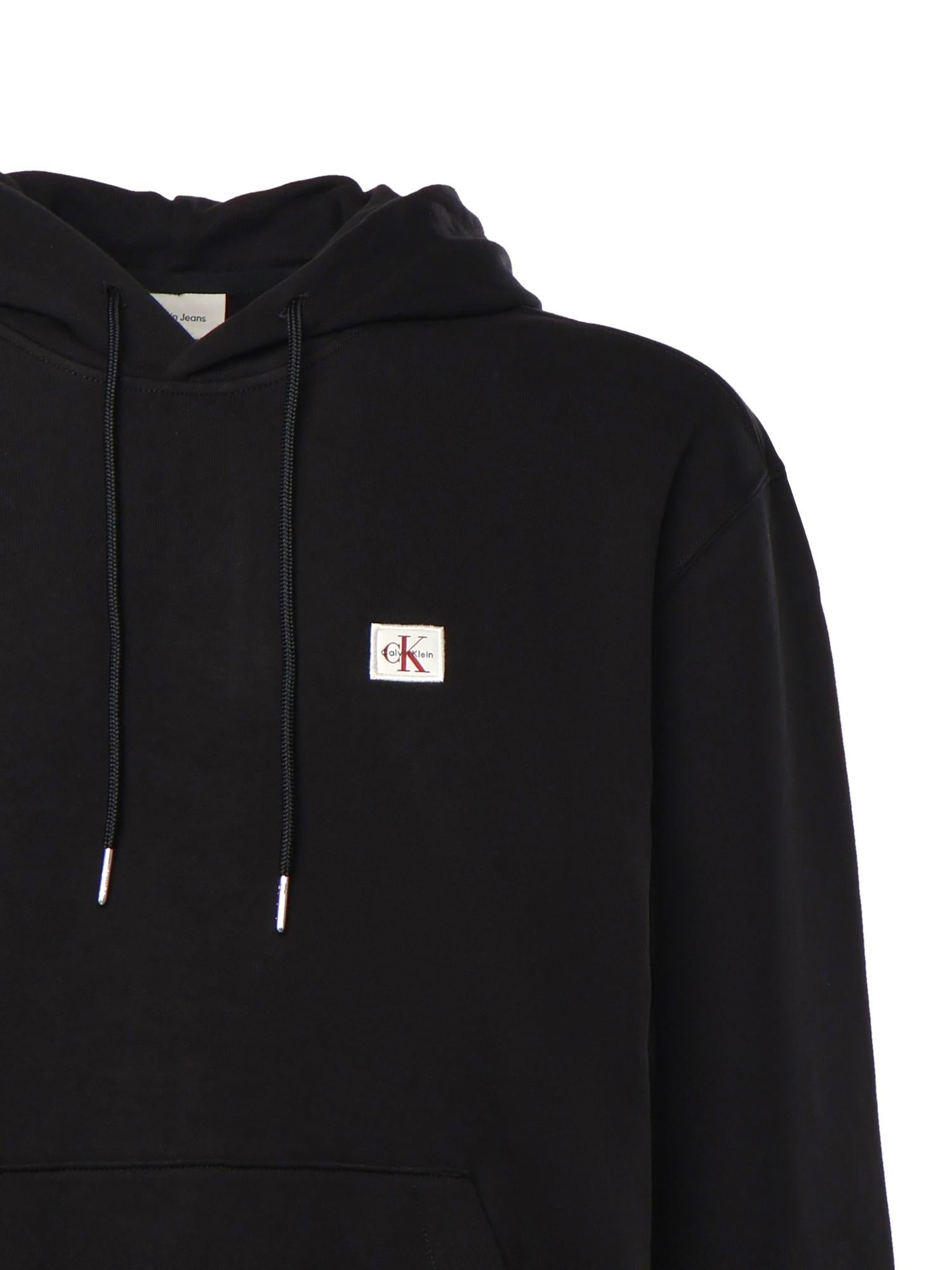 Felpa in cotone con logo LV04RC274G UB1 CALVIN KLEIN 