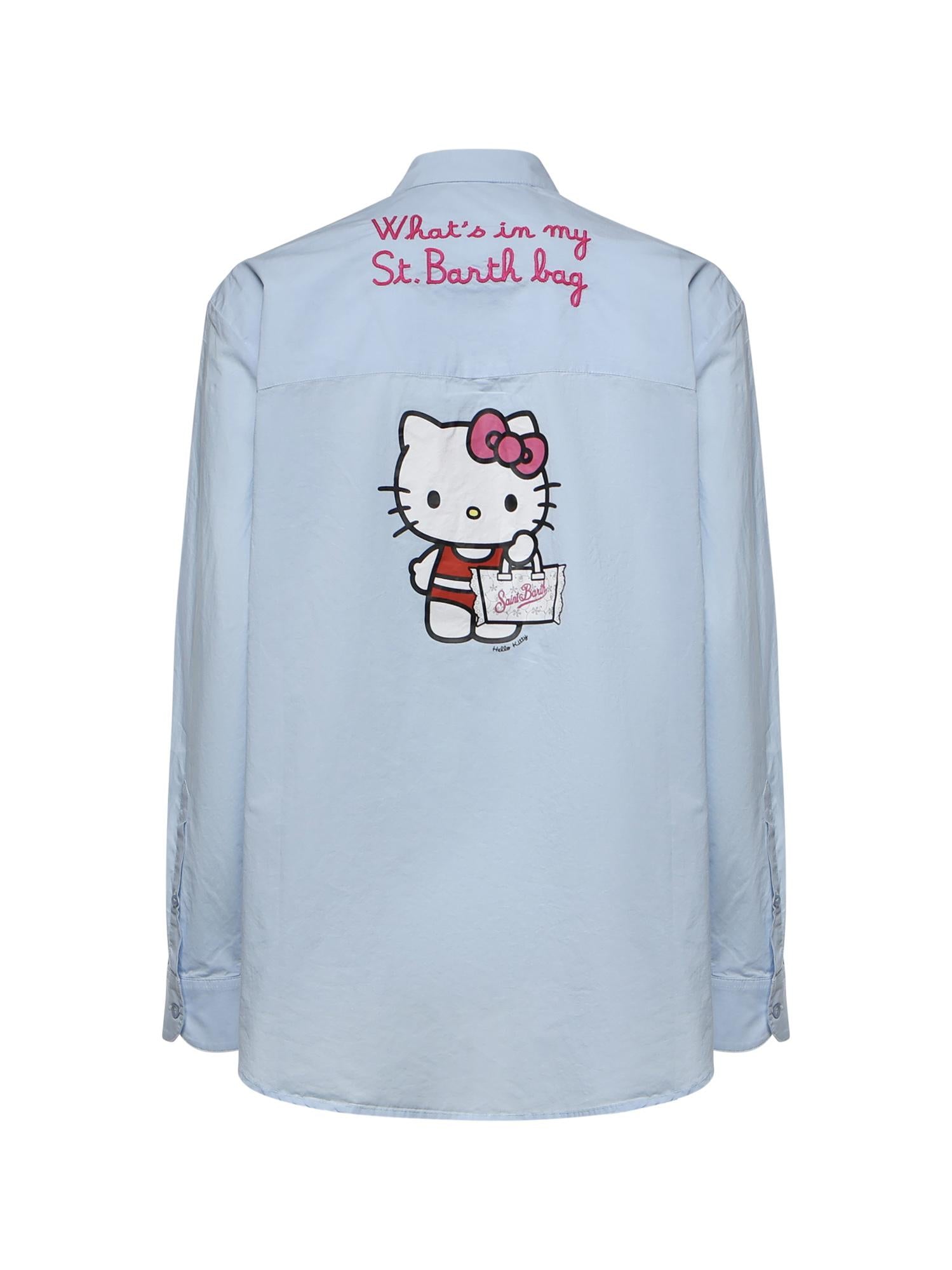 Camicia Brigitte con stampa Hello Kitty in popeline BRIG005 01924L MC2 SAINT BARTH 