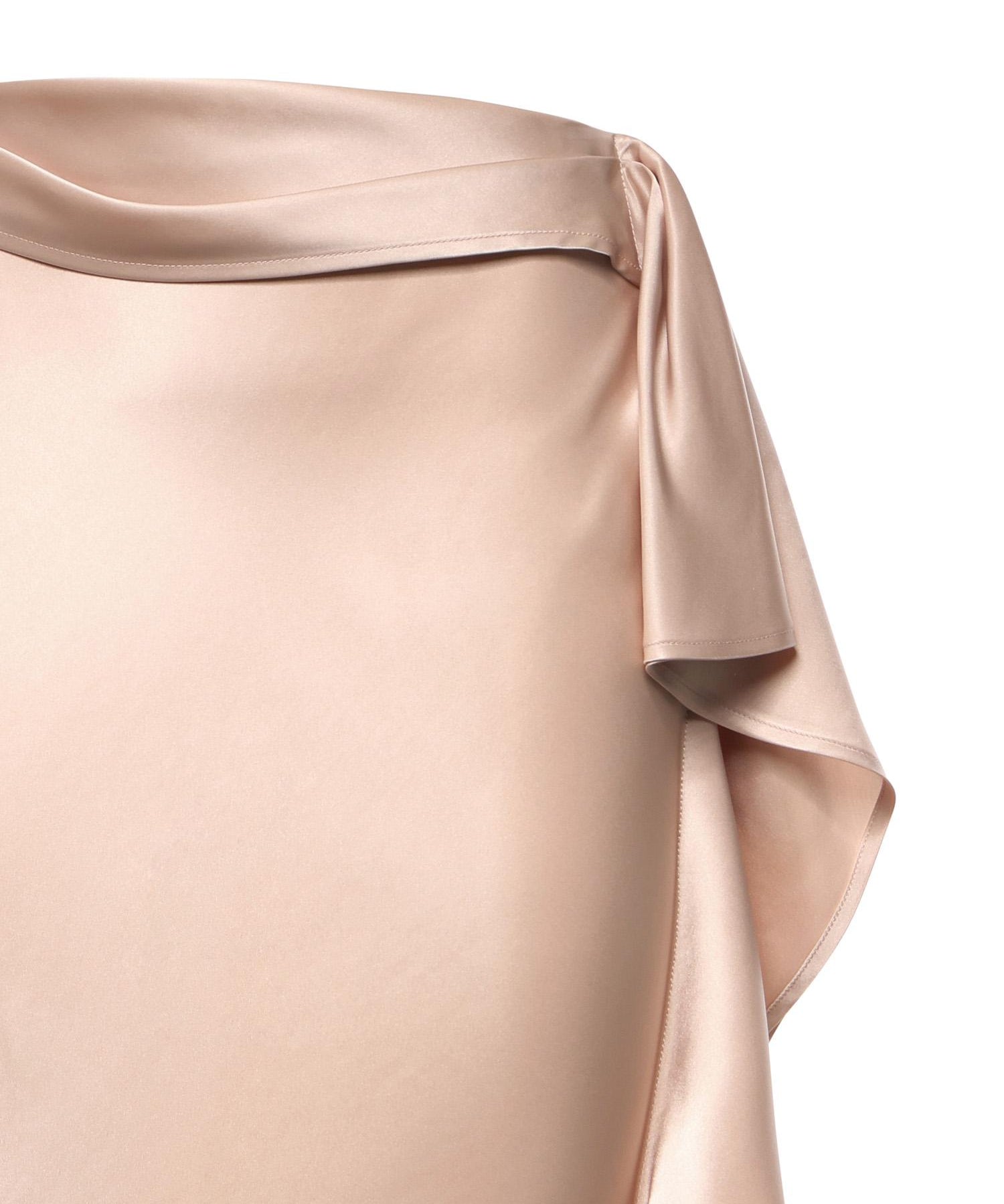 Gonna longuette asimmetrica in satin 106638 A1Y5Q35 PINKO 