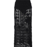 Gonna midi in crochet con fiori 106861 A3B8Z99 PINKO 