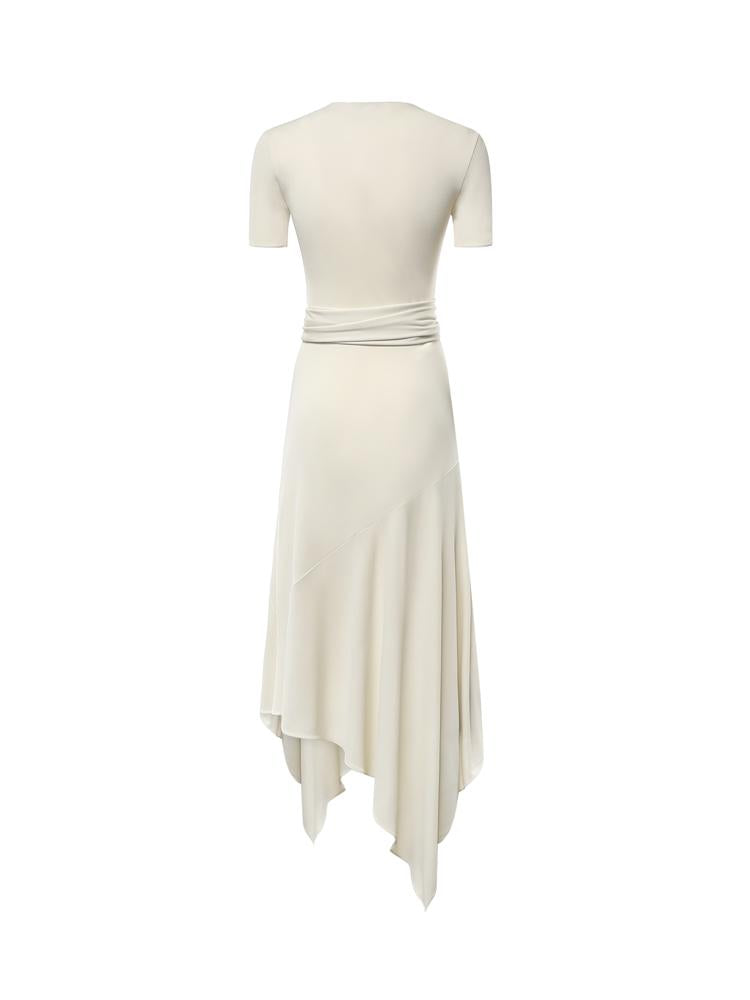 Abito in jersey con cintura AA9R3137J090D 102 ALAIA 