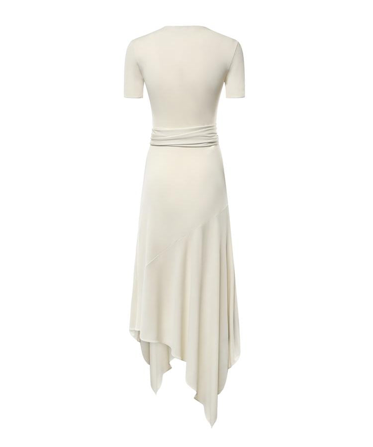 Abito in jersey con cintura AA9R3137J090D 102 ALAIA 