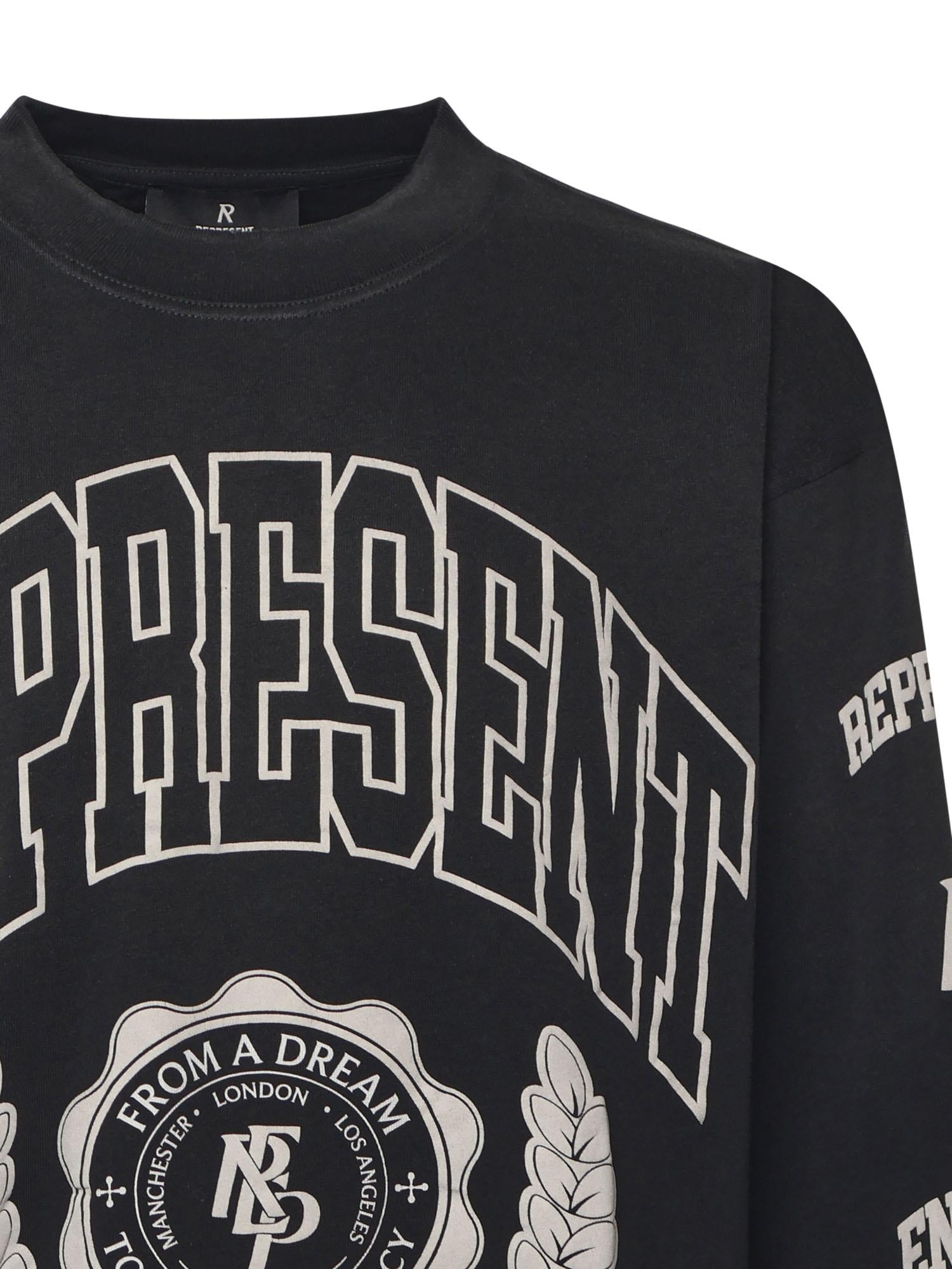 Felpa in cotone con effetto distressed MLM100371 04 REPRESENT 