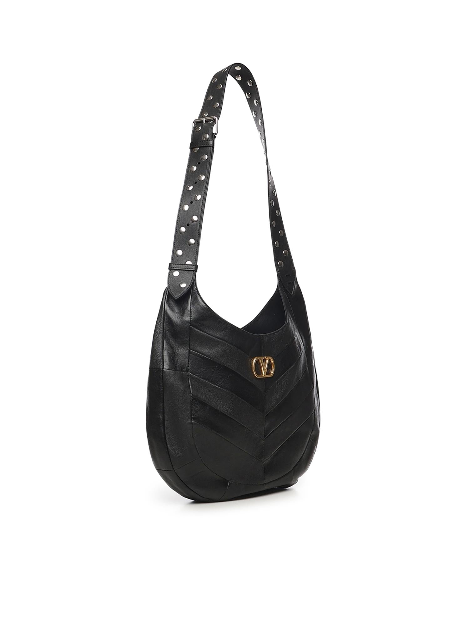 Borsa hobo in nappa motivo chevron 7W0B0S29 GHA0NO VALENTINO GARAVANI 