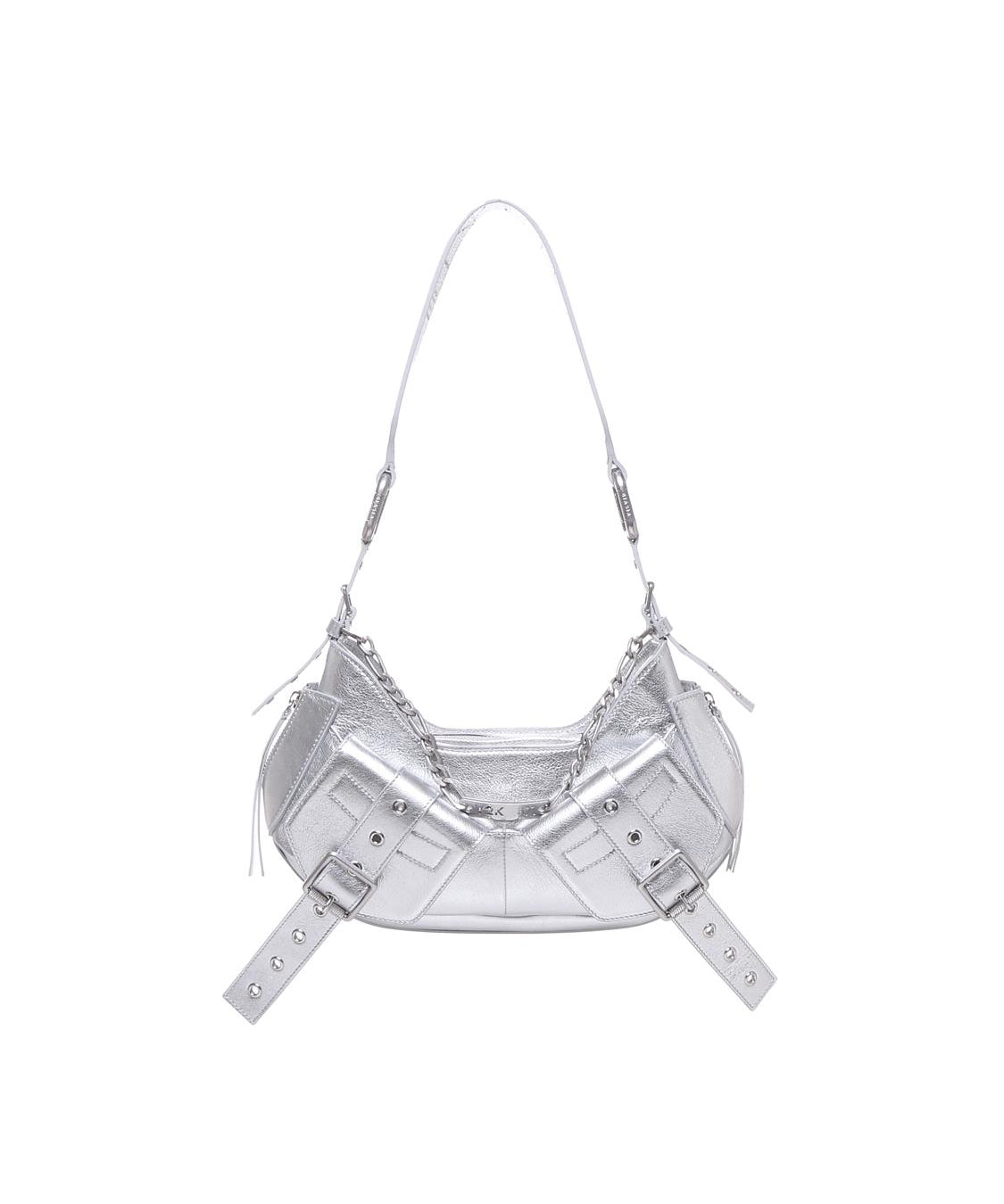 Borsa a spalla y2k001 in pelle FBBP70001MET -ARGENTO/NICKEL BIASIA 