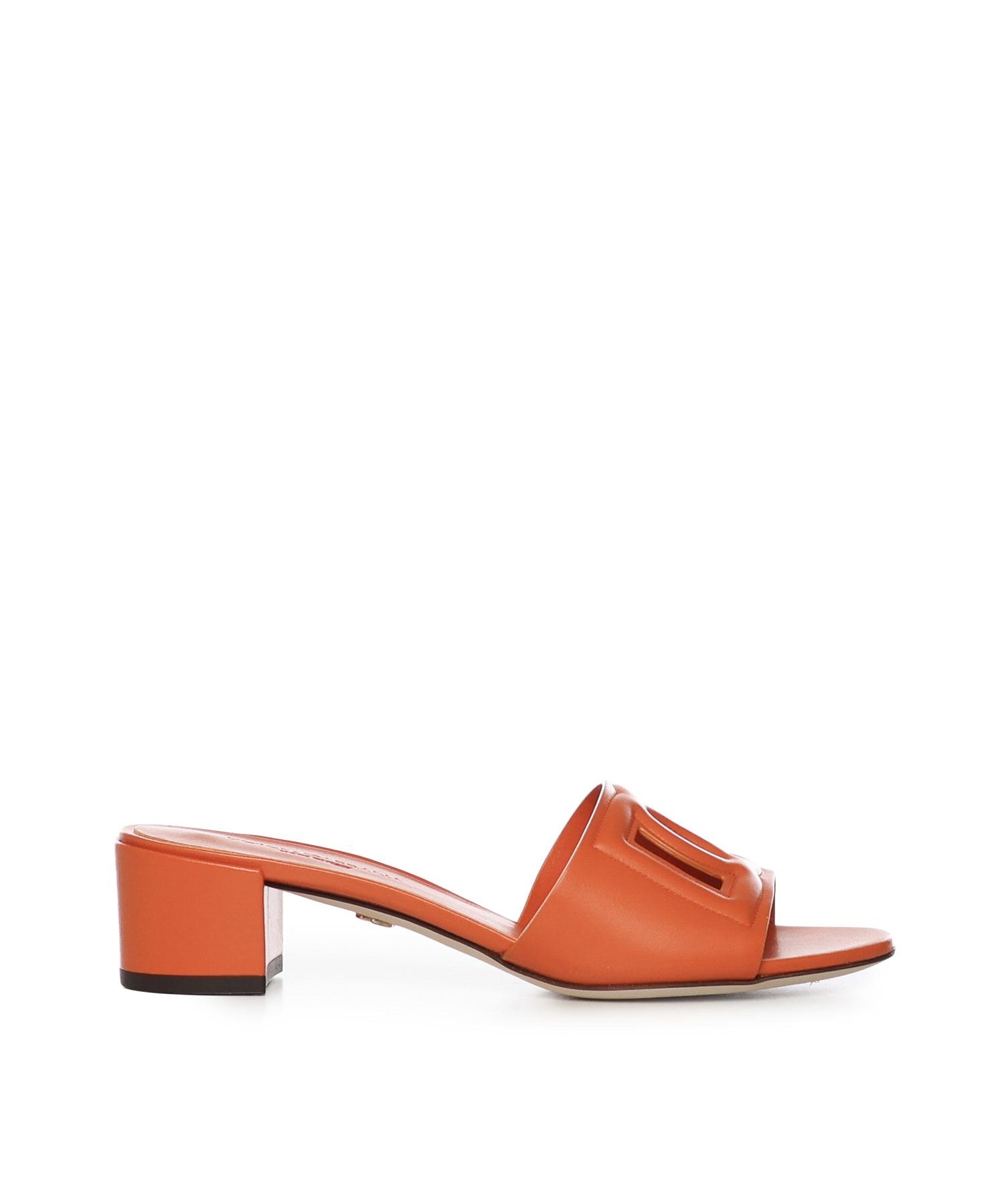 Slide in pelle di vitello con logo CR1139 AY32980244 DOLCE & GABBANA 