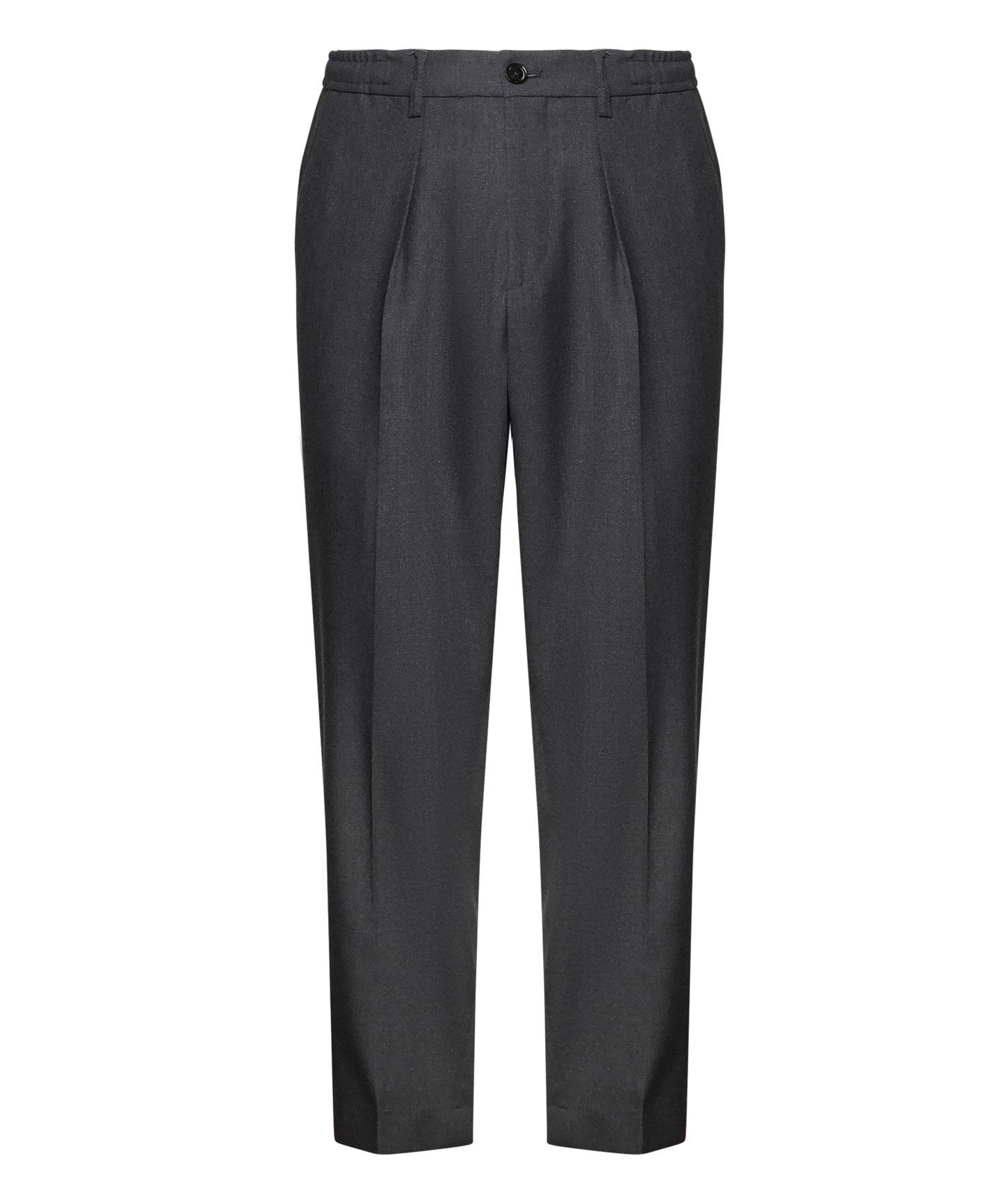 Pantaloni in lana vergine DOMINIQUE WMLGRIGIO SCURO MELANGE BE ABLE 