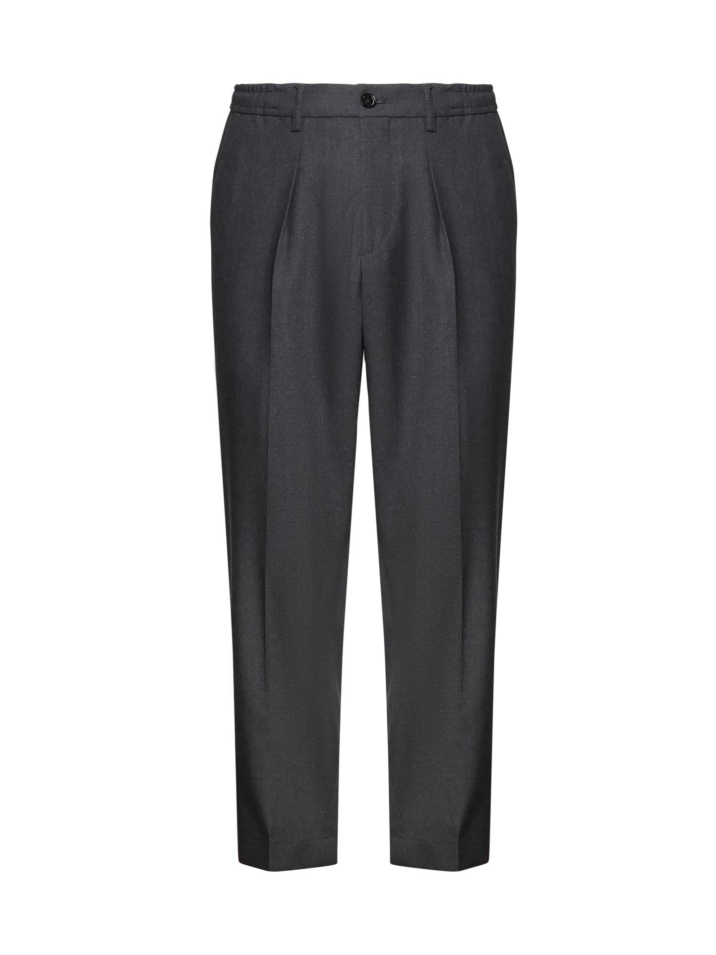 Pantaloni in lana vergine DOMINIQUE WMLGRIGIO SCURO MELANGE BE ABLE 