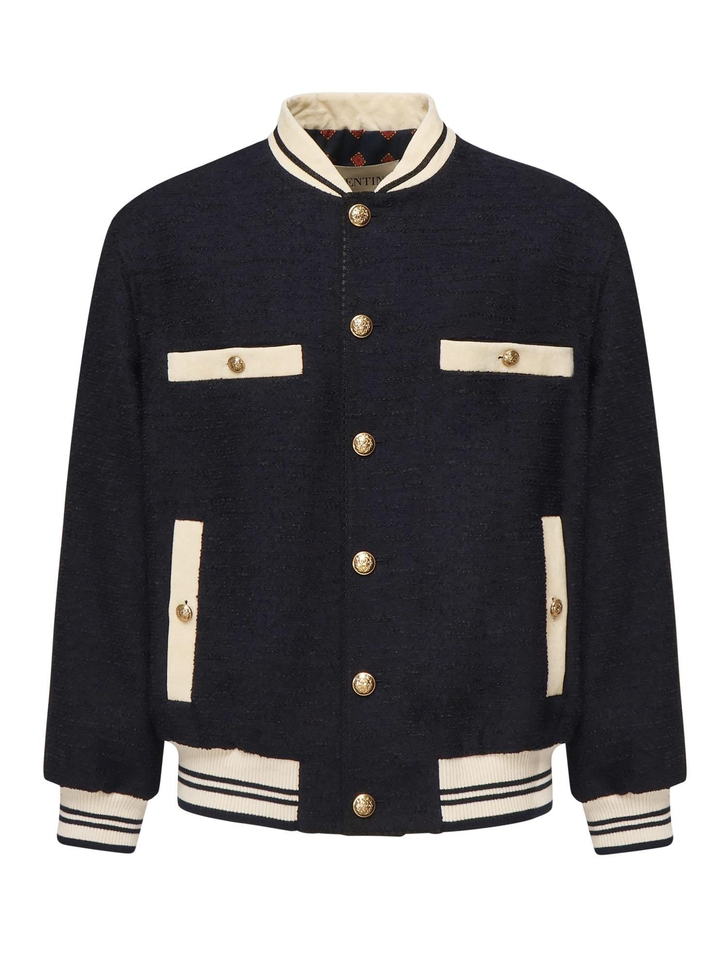 Bomber in tweed di cotone 7V3CIP68 AWL598 VALENTINO GARAVANI 