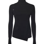 Maglione con bottoni obliqui 425MPU258FI001 9999 COURREGES 