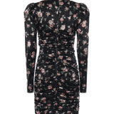 Abito drappeggiato stampa Rose vintage F60G3T FSA8HHN5XQ DOLCE & GABBANA 