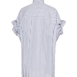 Camicia con maniche con risvolto in popeline a righe 857833 TTM339086 BALENCIAGA 