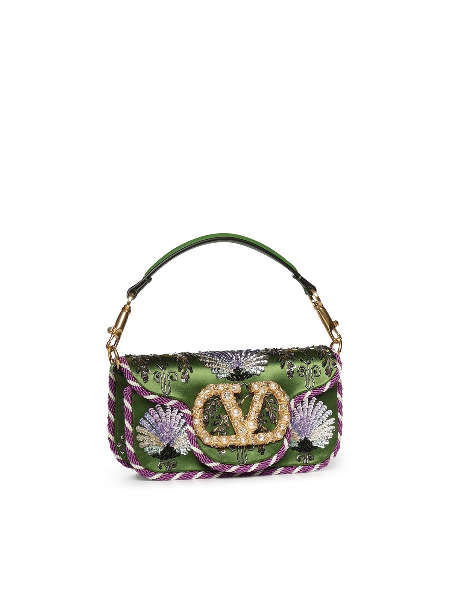 Borsa a spalla Locò ricamata con logo gioiello 7W0B0K53 RQIAAC VALENTINO GARAVANI 