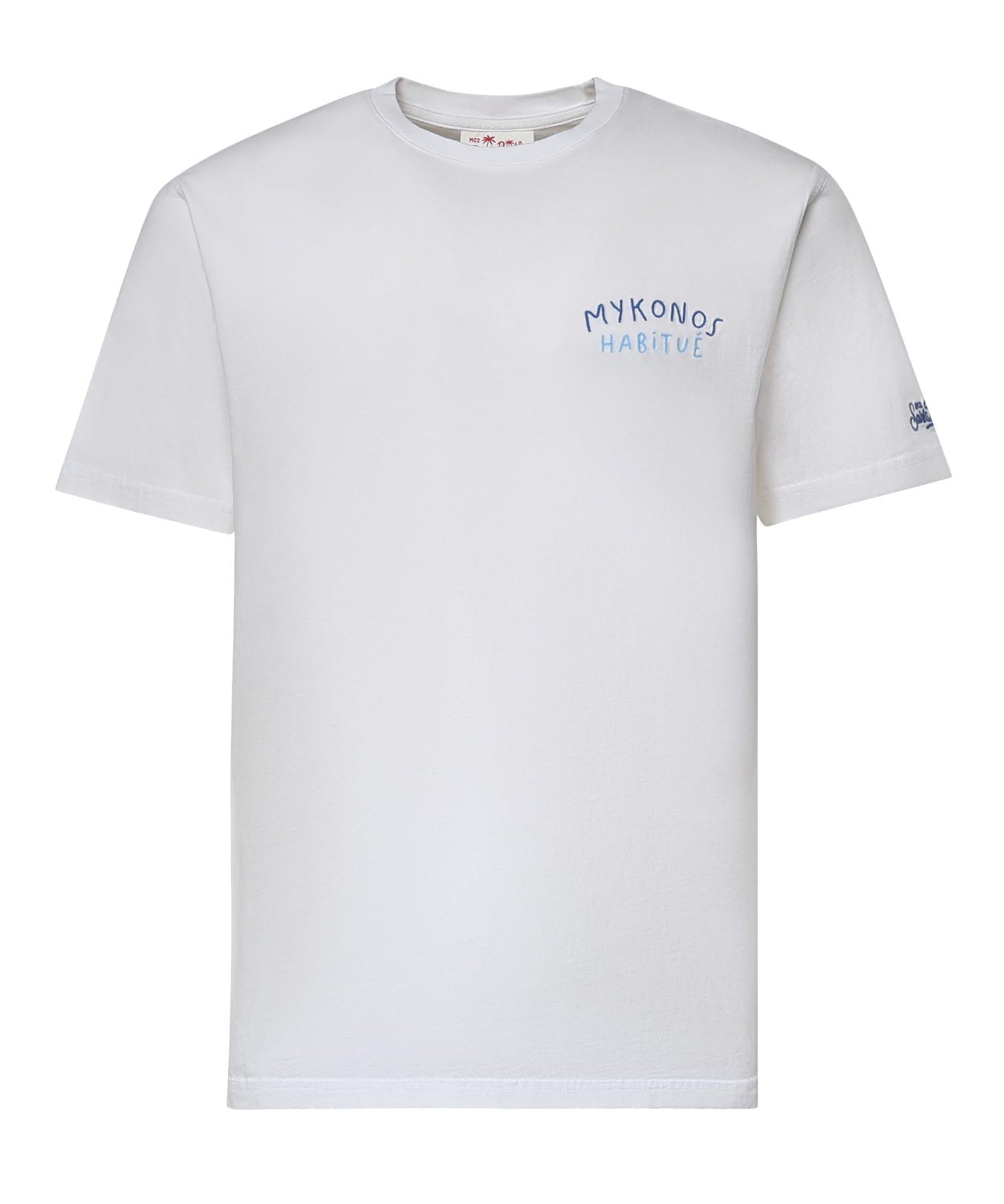 T-shirt con ricamo in cotone PRL0002 02506L MC2 SAINT BARTH 