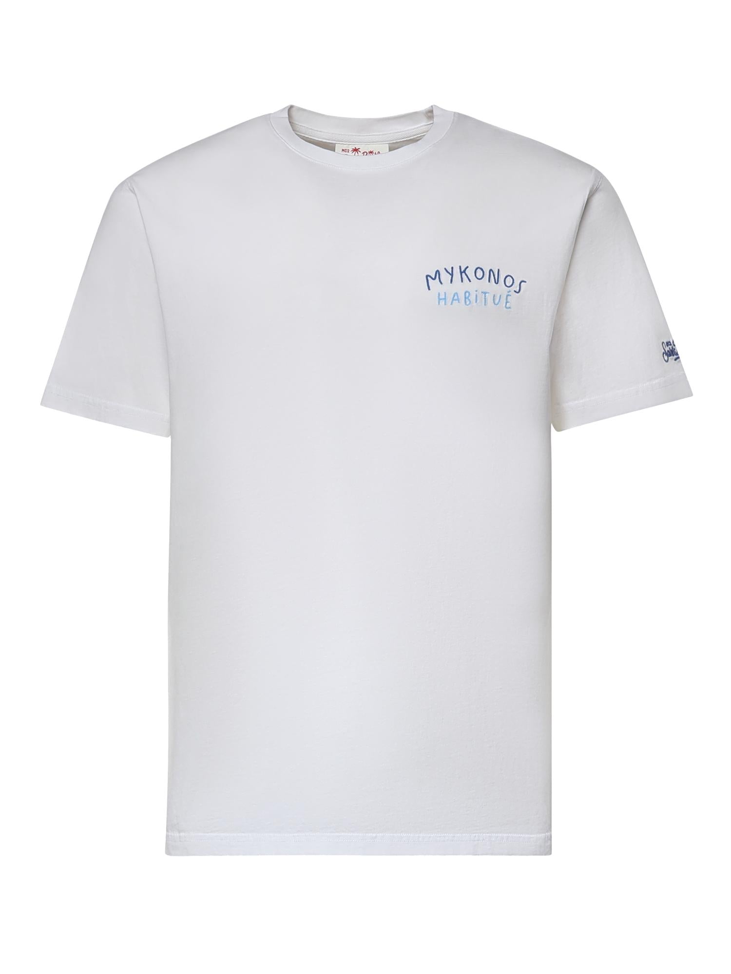 T-shirt con ricamo in cotone PRL0002 02506L MC2 SAINT BARTH 