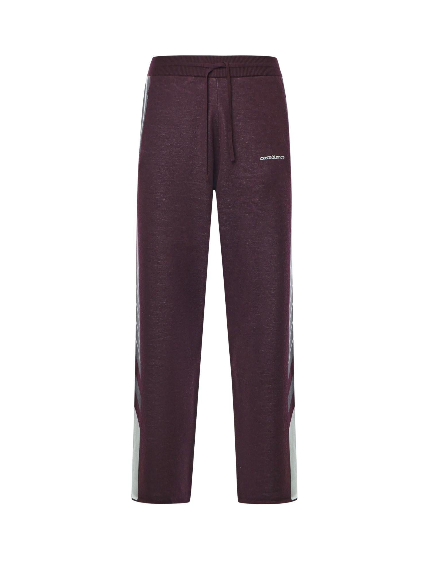 Pantaloni in lana con logo MAW25KW1102 01 CASABLANCA 