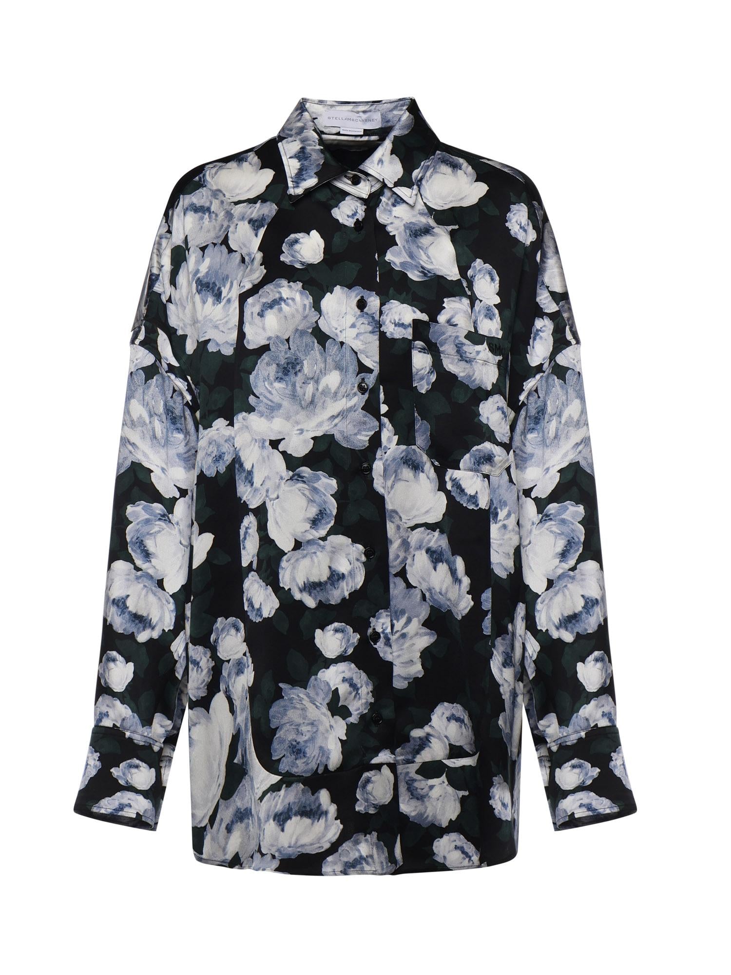 Blusa in raso con stampa floreale 620192 3HS3358485 STELLA McCARTNEY 