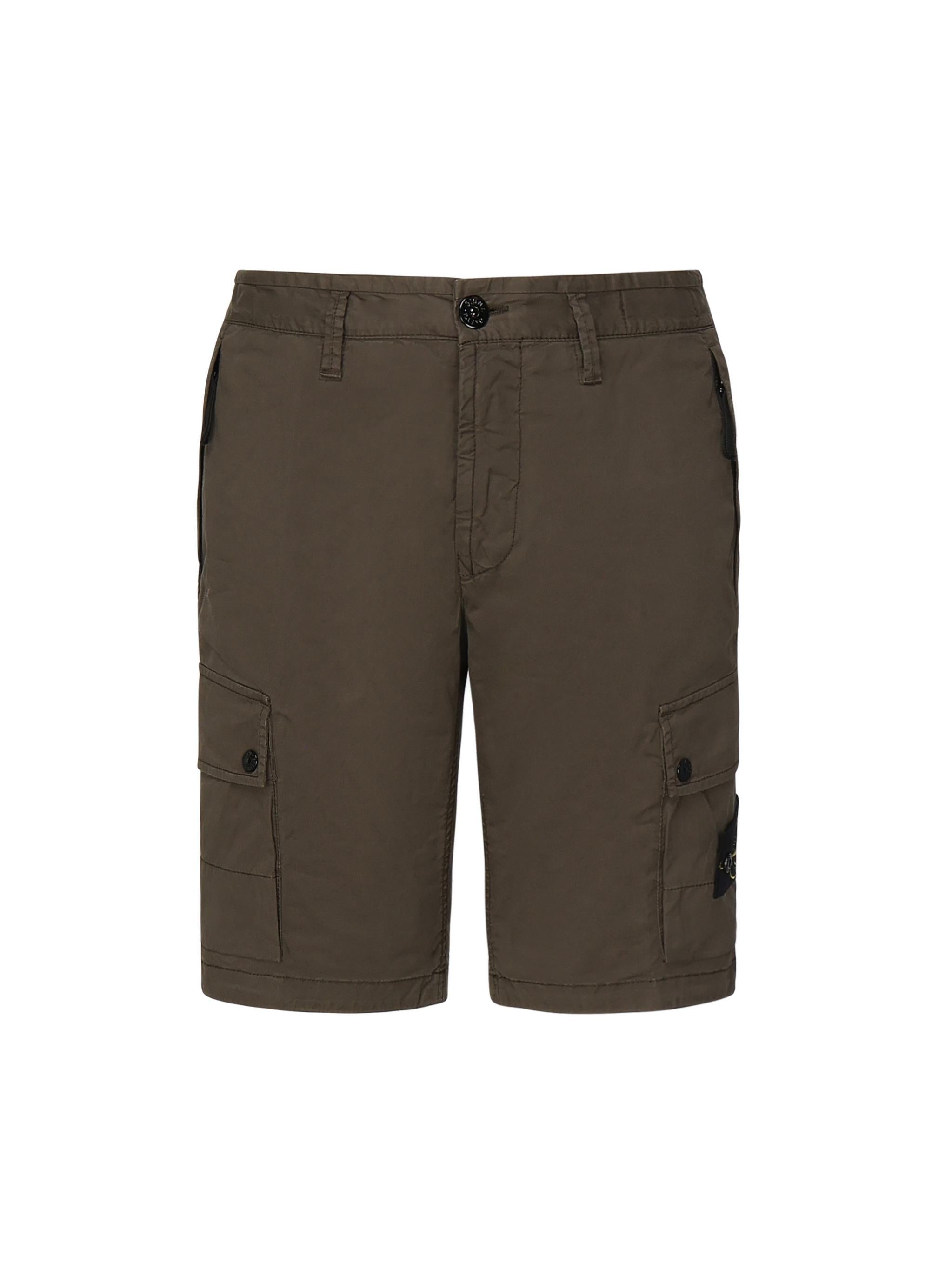 Bermuda cargo aderenti con tasche con cerniera K1S15L100011 S0010V0054 STONE ISLAND 