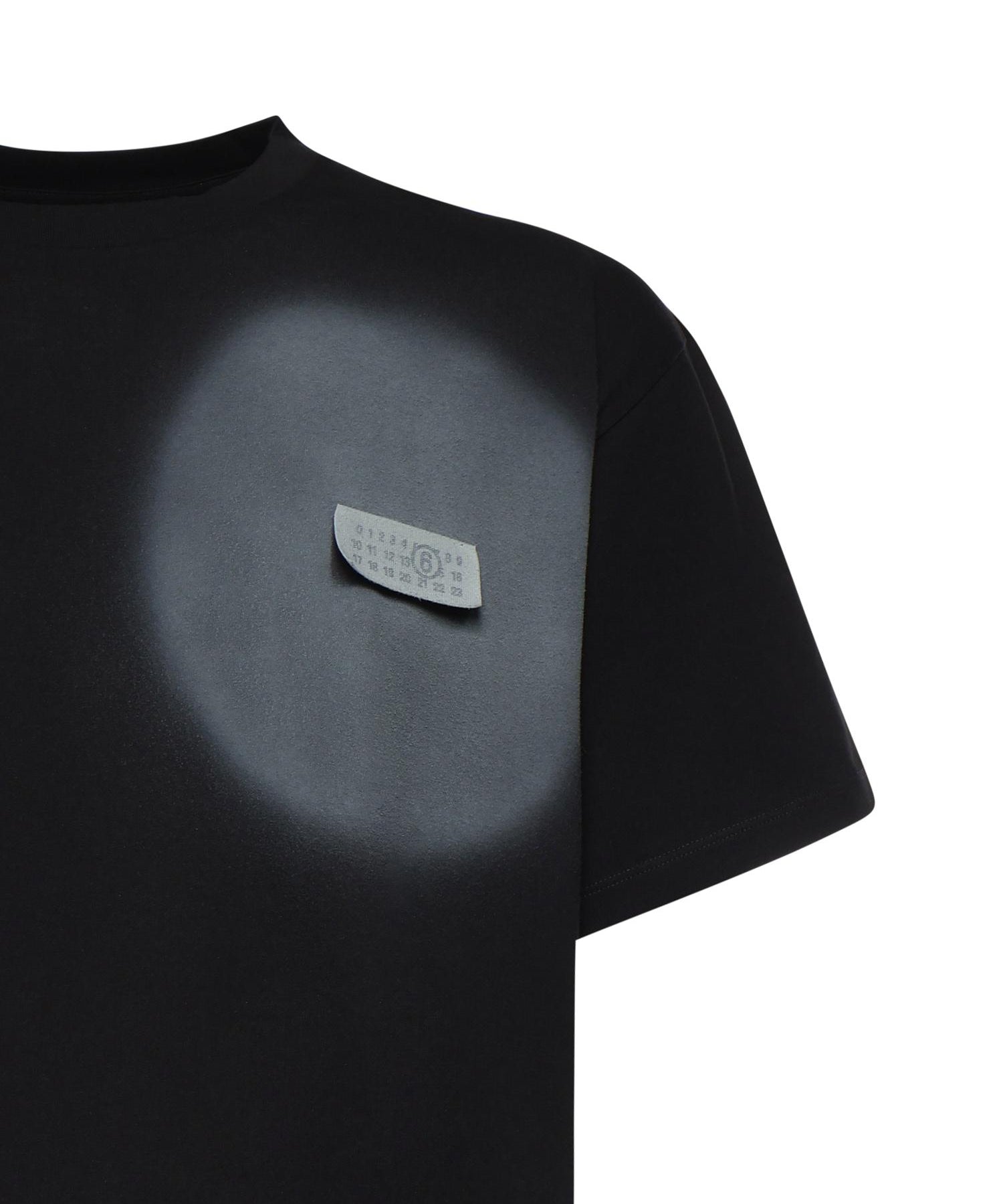 T-shirt con stampa spray in cotone SH0GC0067 M20048900 MM6 Maison Margiela 