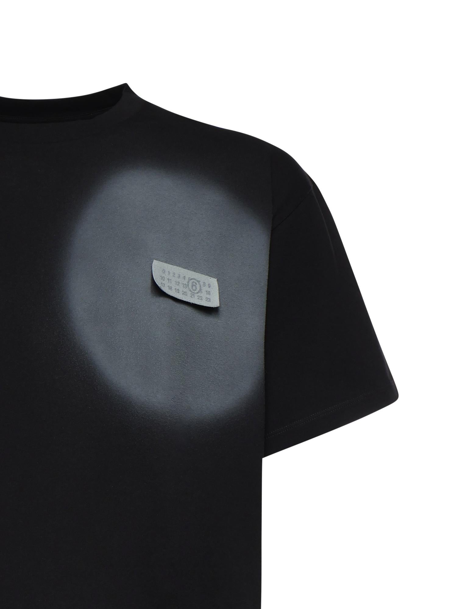T-shirt con stampa spray in cotone SH0GC0067 M20048900 MM6 Maison Margiela 
