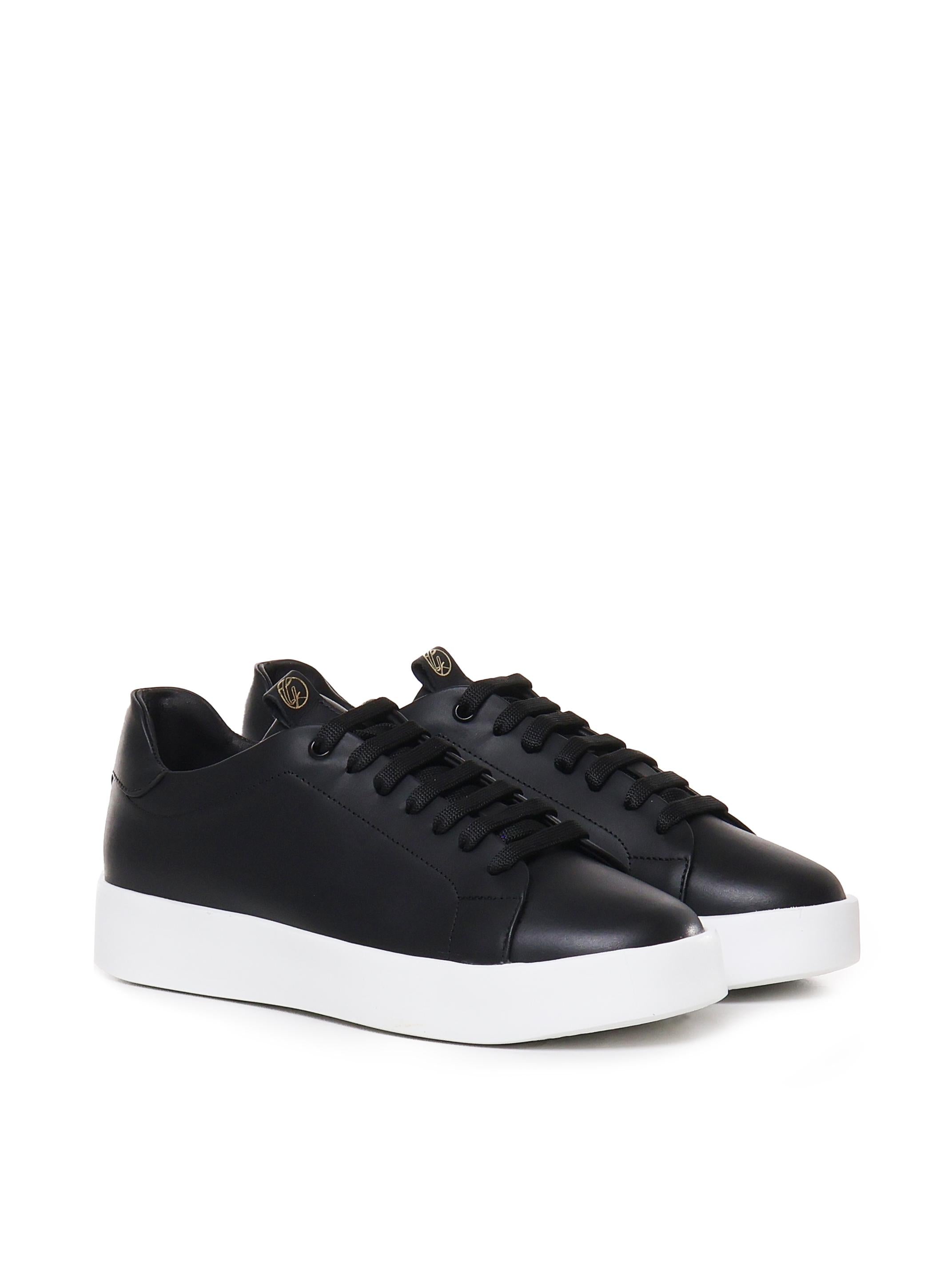 Sneakers Road in pelle di nappa ROAD 1 NAPPABLACK/WHITE GIULIANO GALIANO 