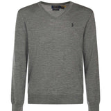 Maglia con scollo a V e logo<BR/> 710946142 002 POLO RALPH LAUREN 