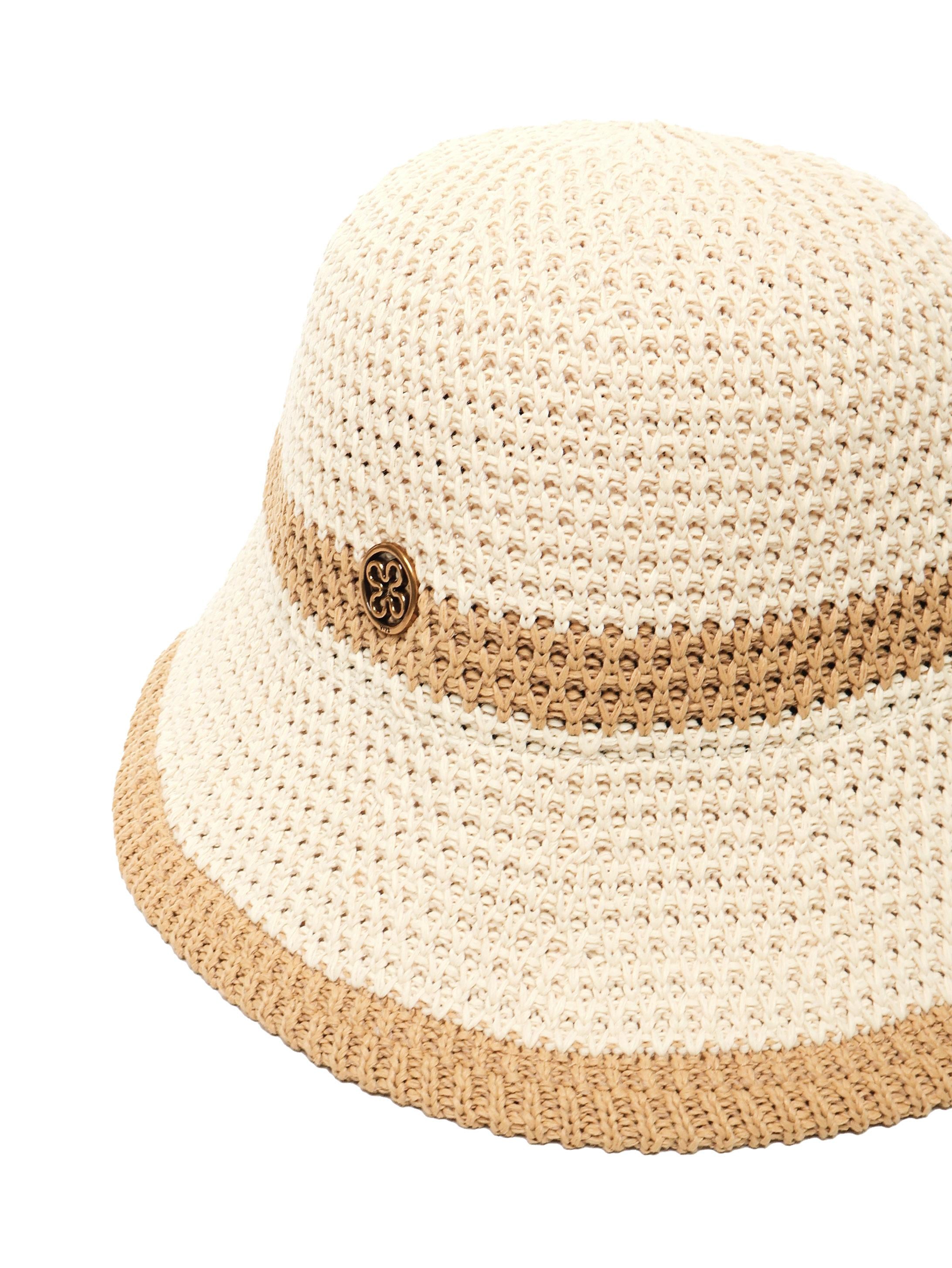 Cappello Angelica<BR/><BR/> 73CA90801 ANGELICANATURALE/CUOIO V° 73 